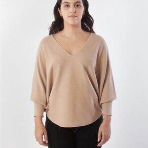 Kerisma Ryu V Neck Dolman Batwing Sweater Top